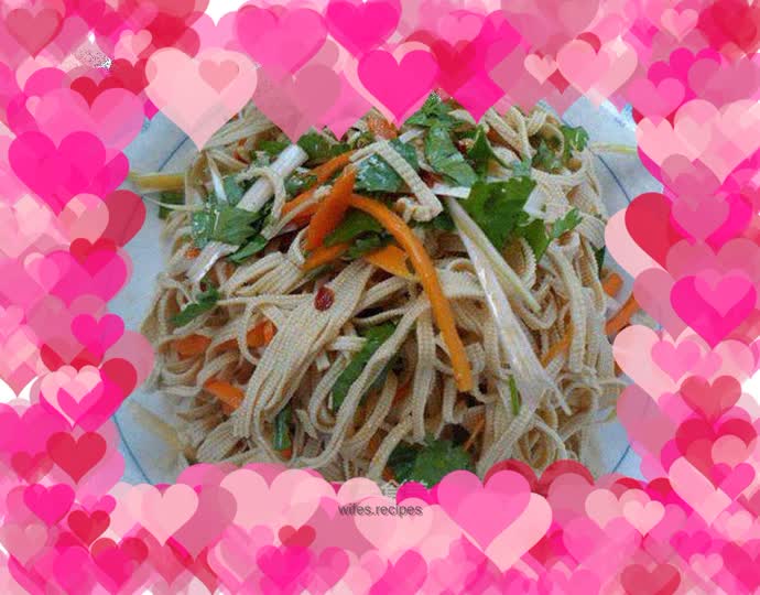 Simple side dishes - dried tofu and carrots