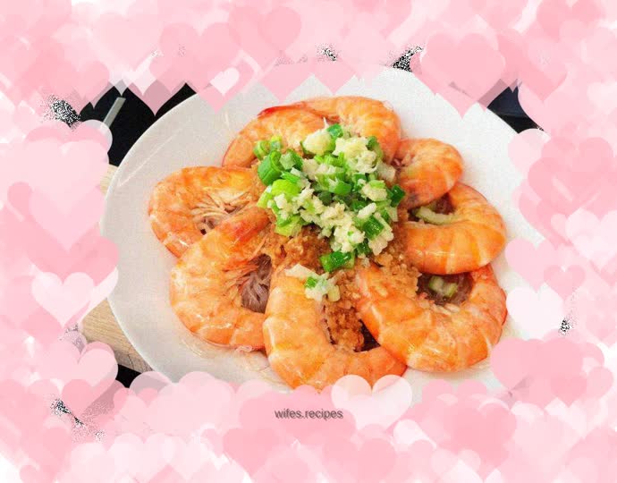 Steamed shrimp with garlic vermicelli
