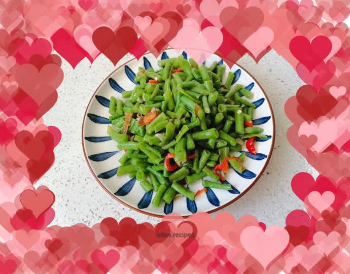 Stir-fried cowpeas with red pepper