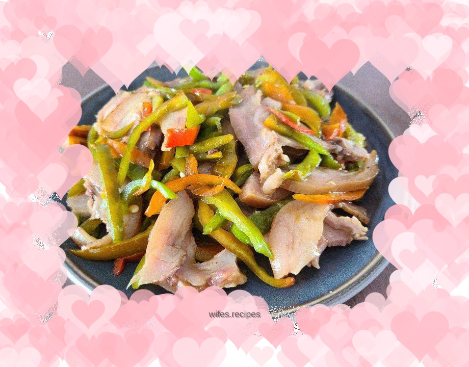 Stir-fried braised pork head with chili pepper
