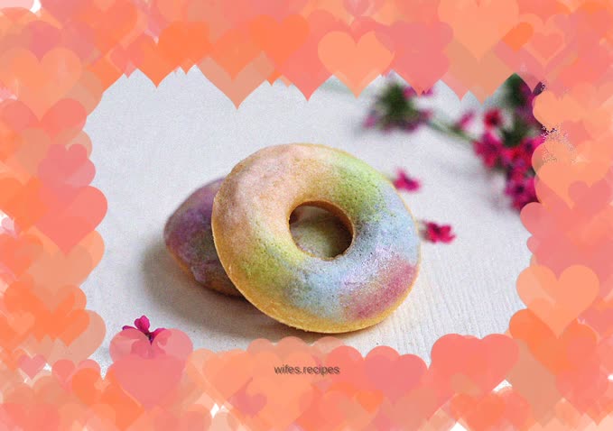 Vegetable Juice Rainbow Donuts