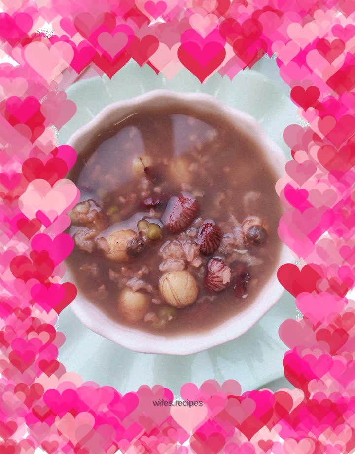 Lotus seed and kidney bean porridge