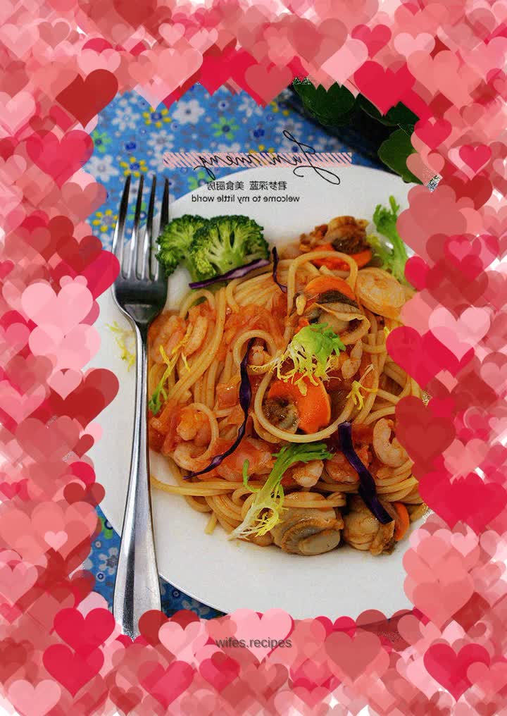 Western home-cooked flavor----seafood pasta