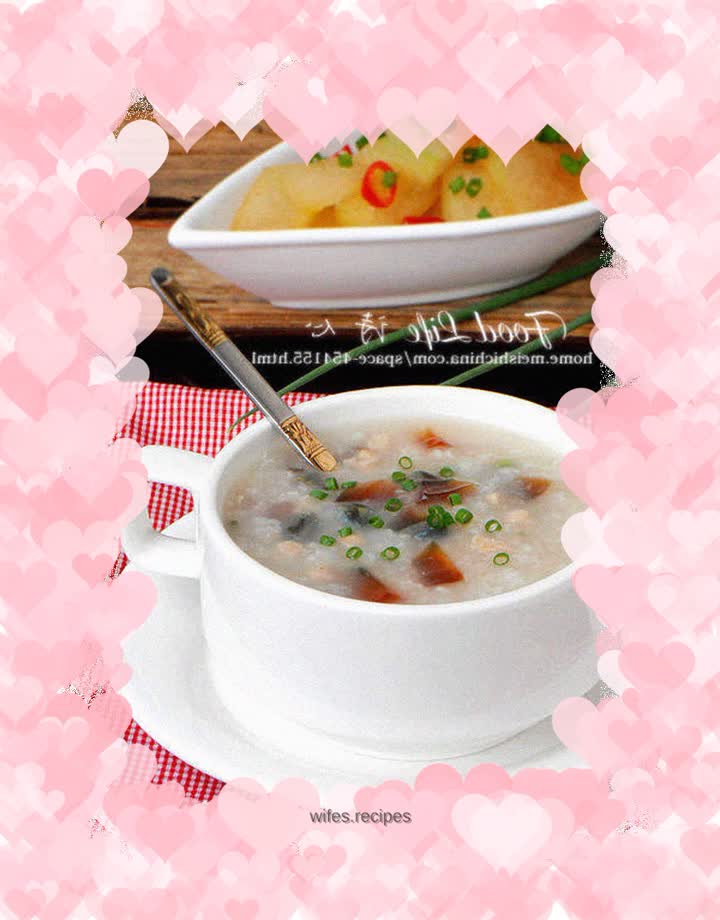 【Preserved egg and lean meat porridge】---The most common dish among Cantonese-style porridge