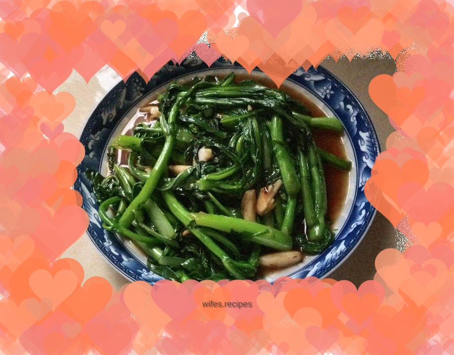 Stir-fried rapeseed with garlic
