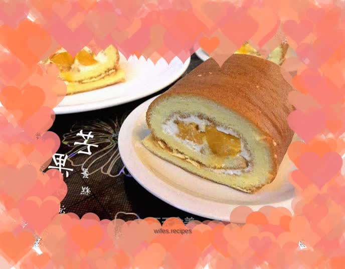 Mango cake roll