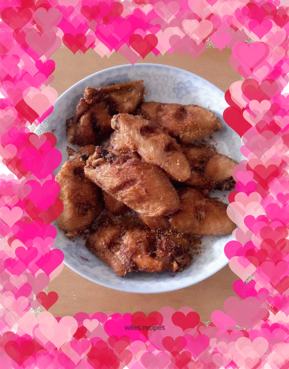 Dry fried chicken wings