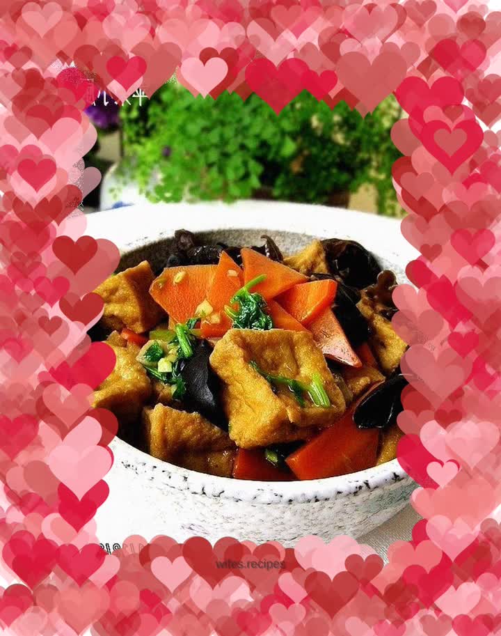 Braised Tofu with Fungus