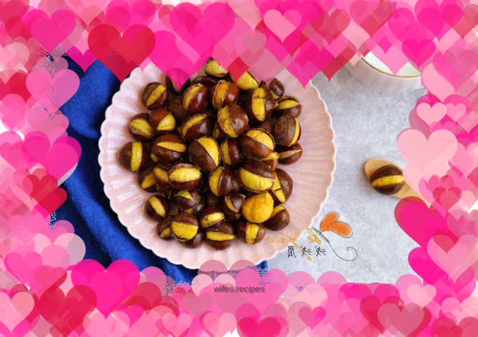 Sweet chestnuts roasted and eaten