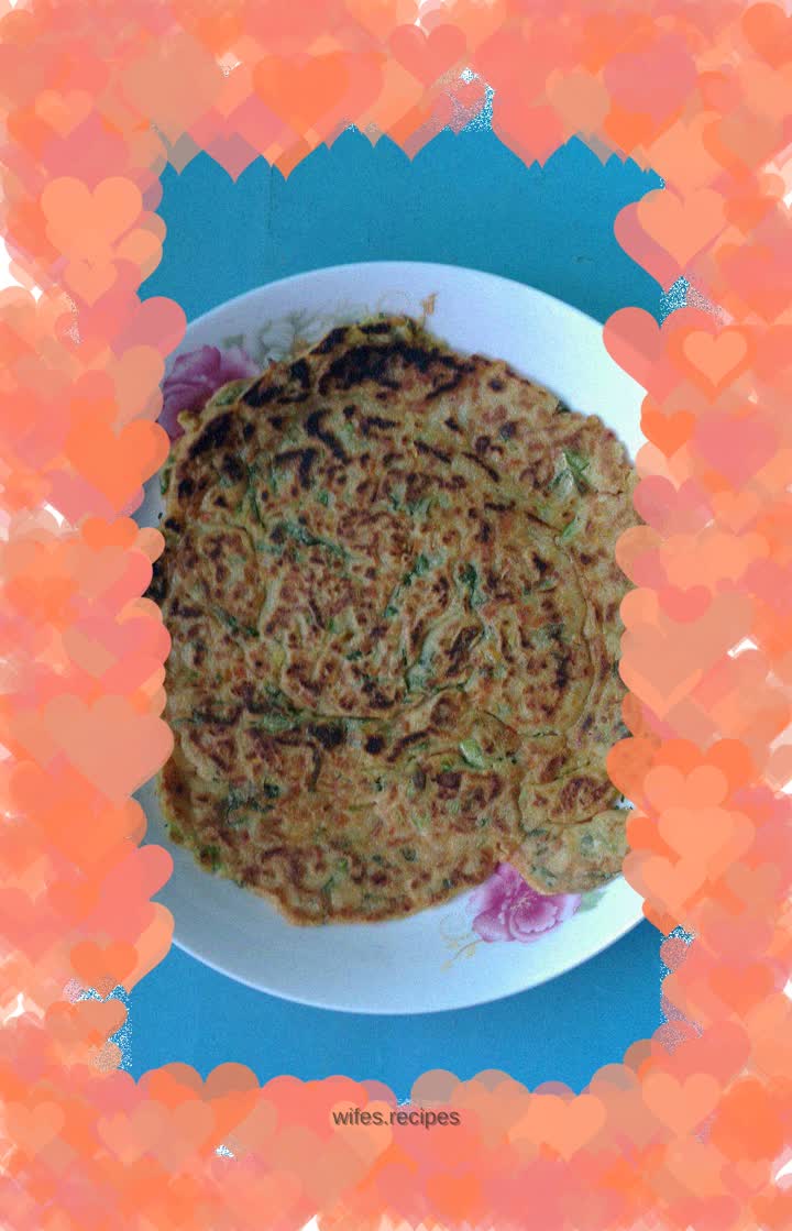 Carrot, greens and whole wheat pancakes