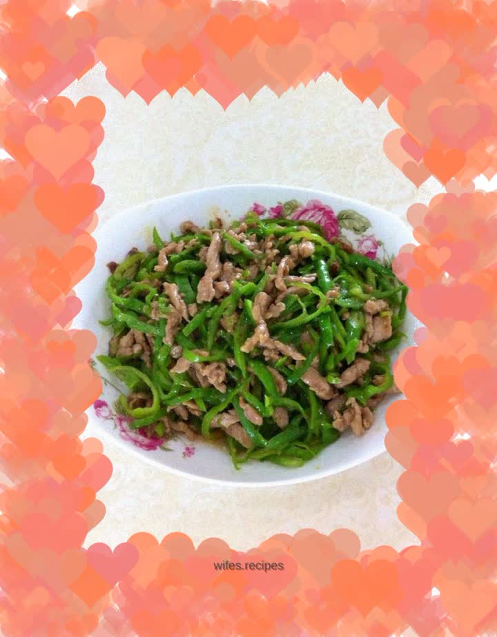Stir-fried shredded pork with green pepper