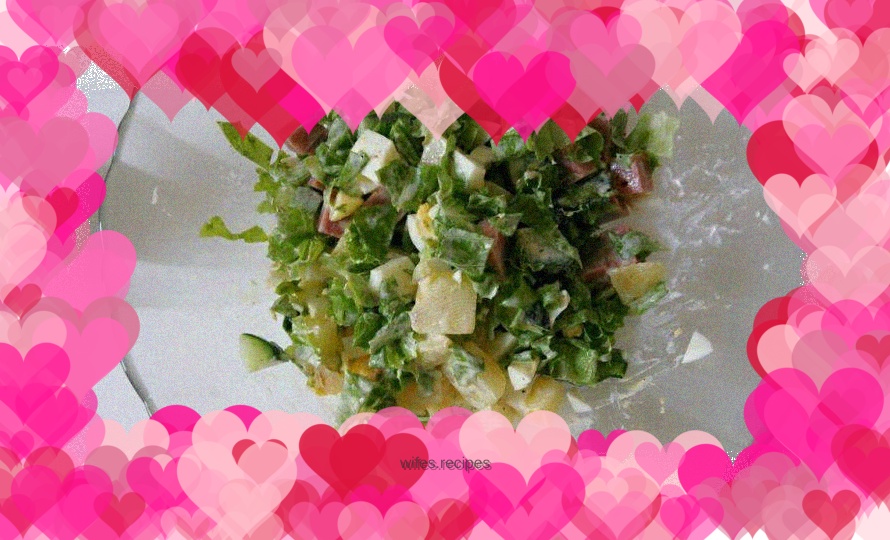 Black pepper, potato and egg salad