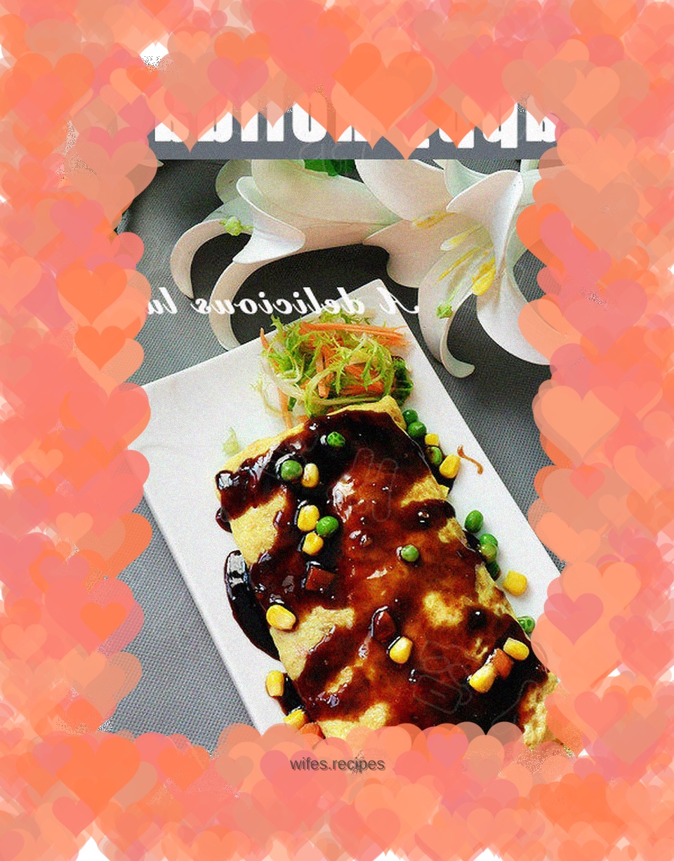 Sweet and sour version of omelette rice