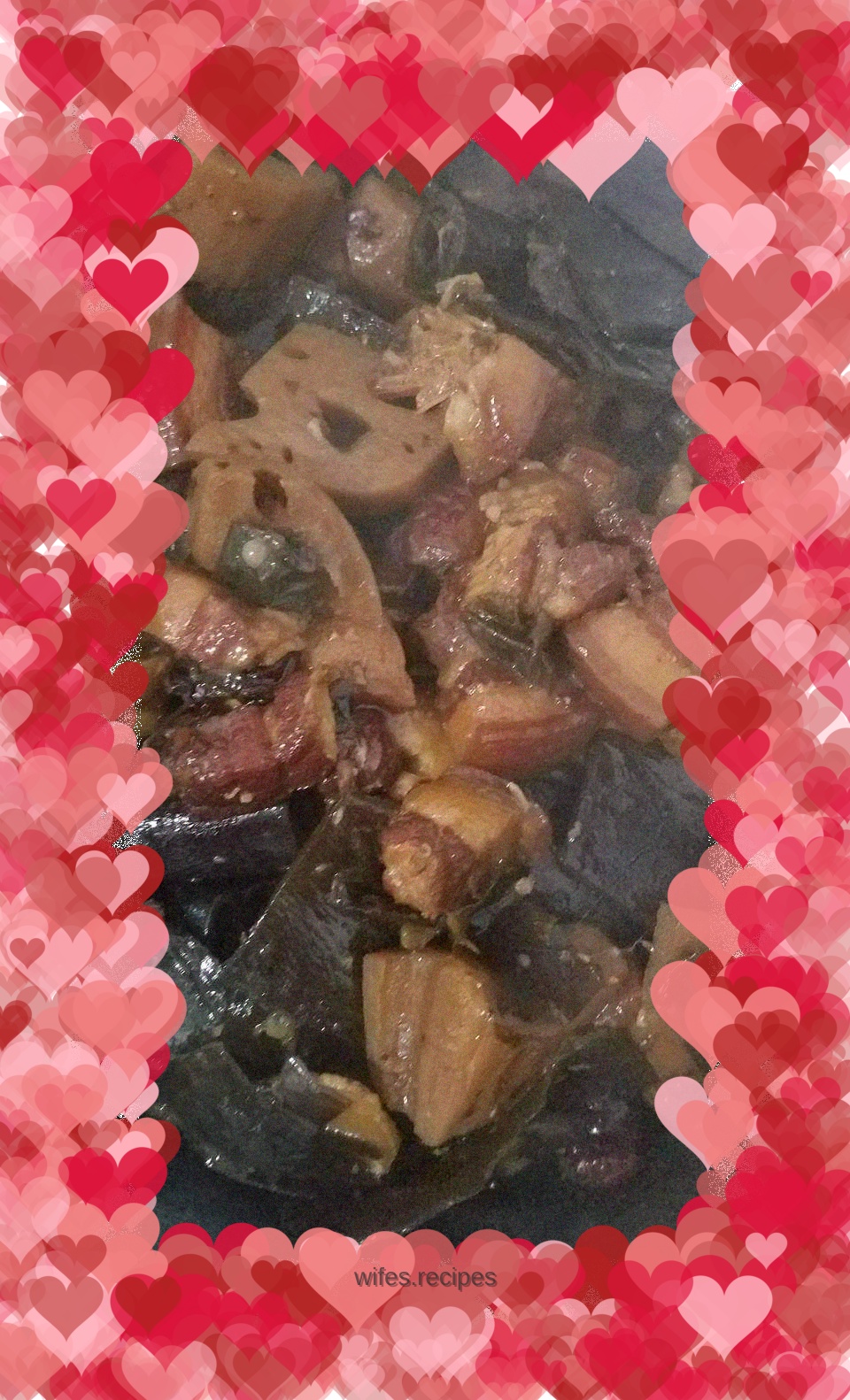 Braised lotus root and kelp