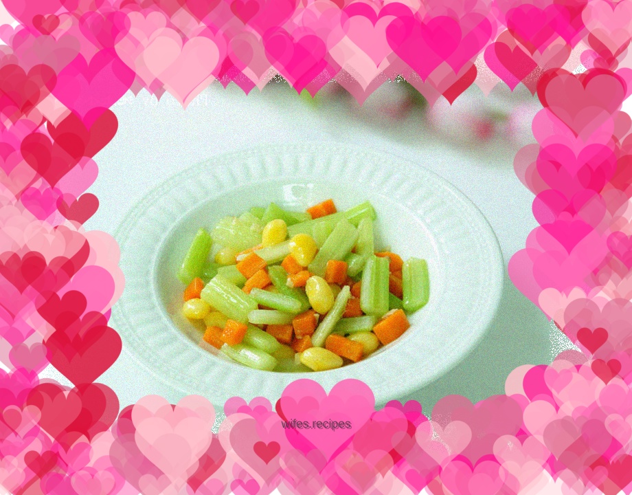 Stir-fried carrots with ginkgo and celery