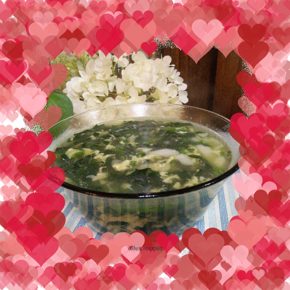 Yam, Spinach and Egg Drop Soup
