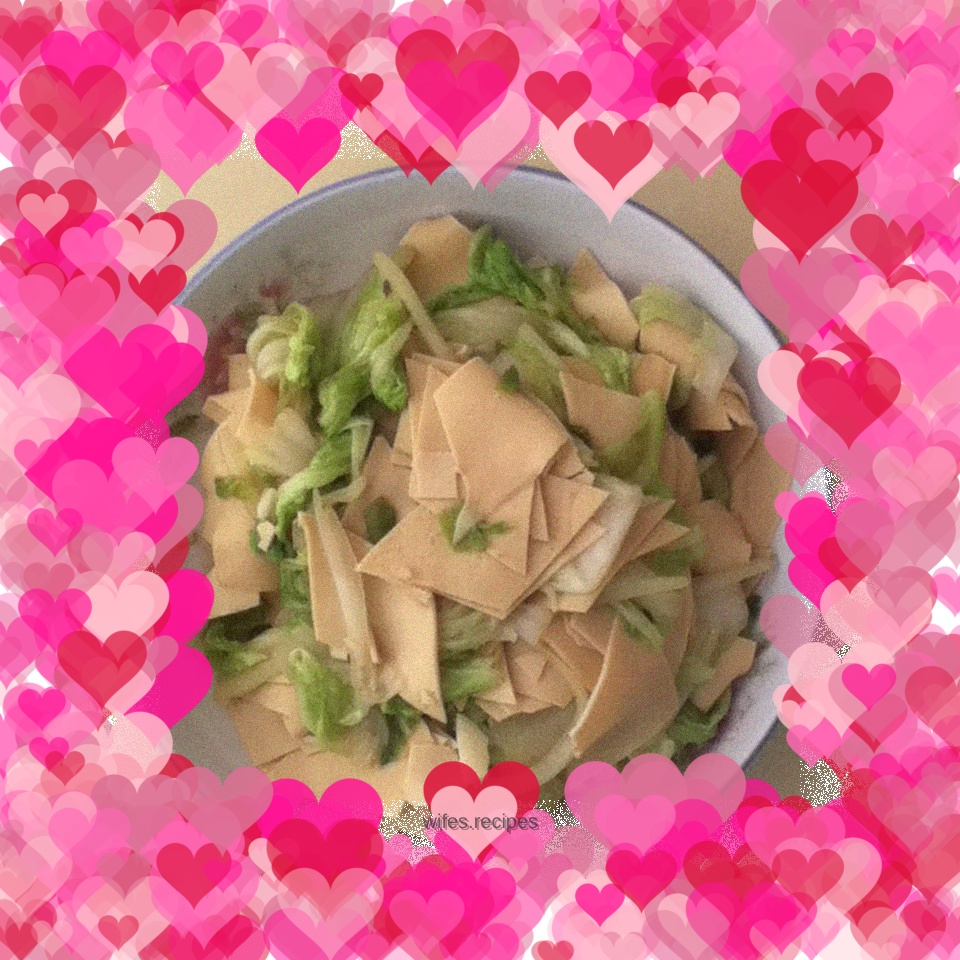 Braised Dried Tofu with Cabbage