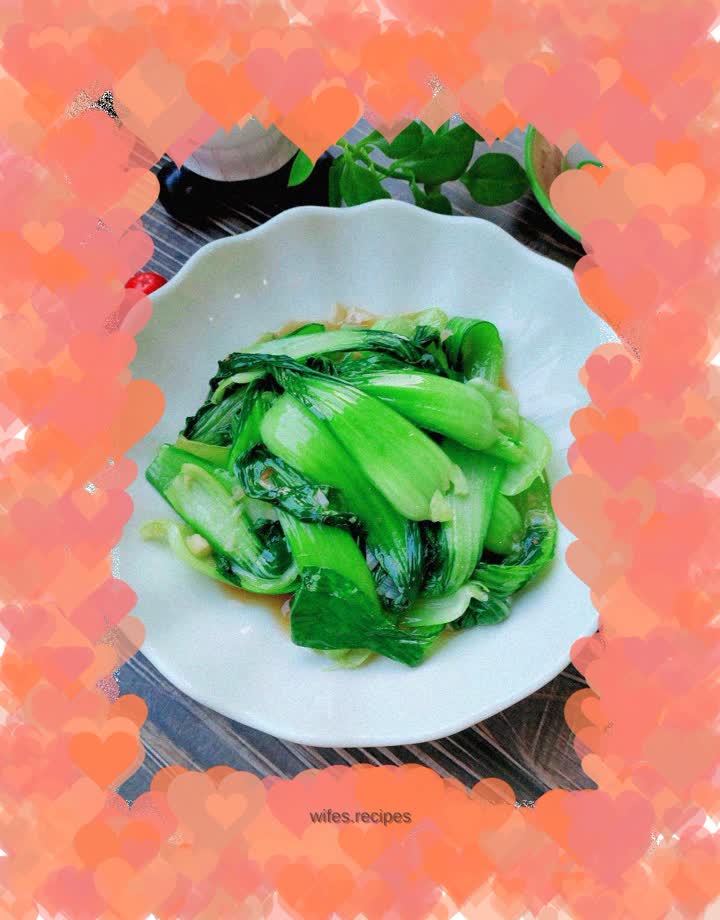 Stir-fried rapeseed with garlic