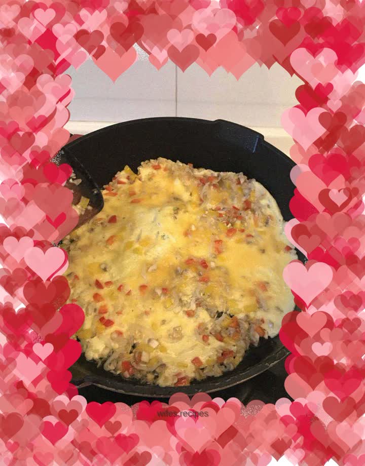 Three-color whitebait omelette