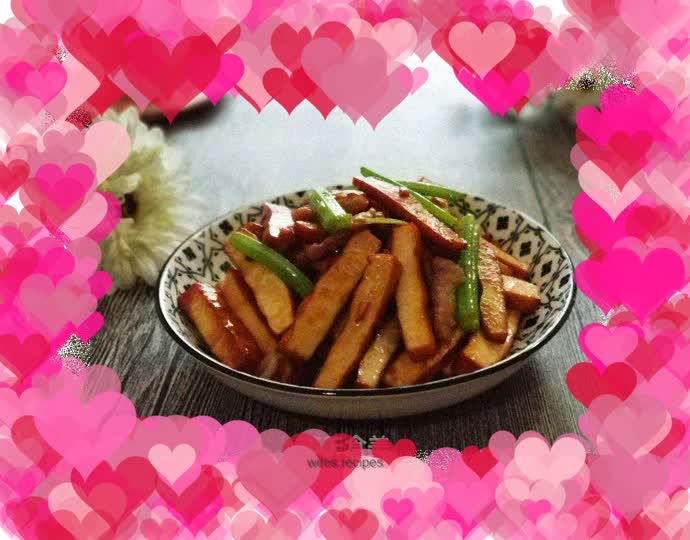 Stir-fried dried tofu with celery