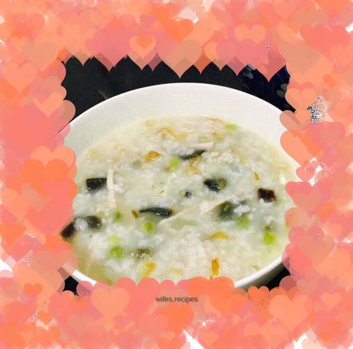 Muyu flower preserved egg lean meat porridge
