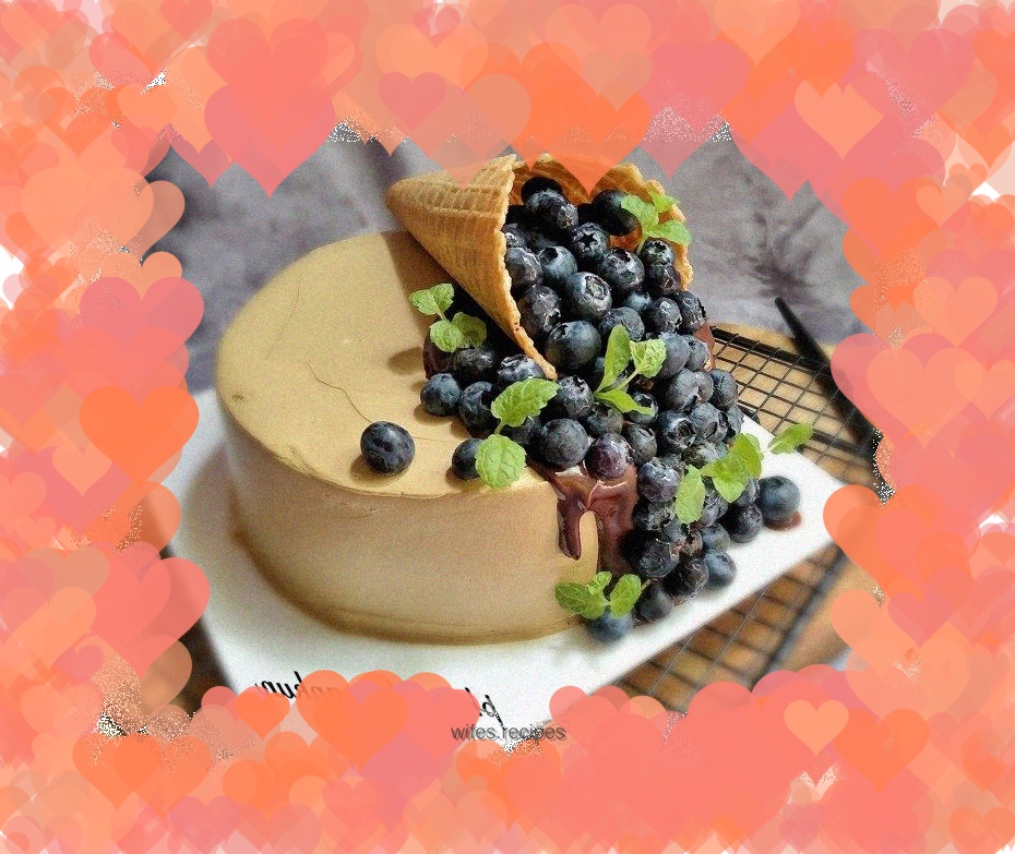 Spilled blueberry cup