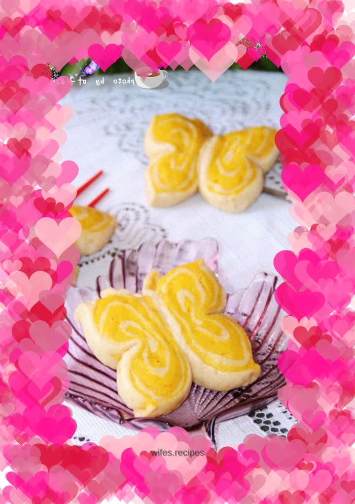 Two-color butterfly steamed buns