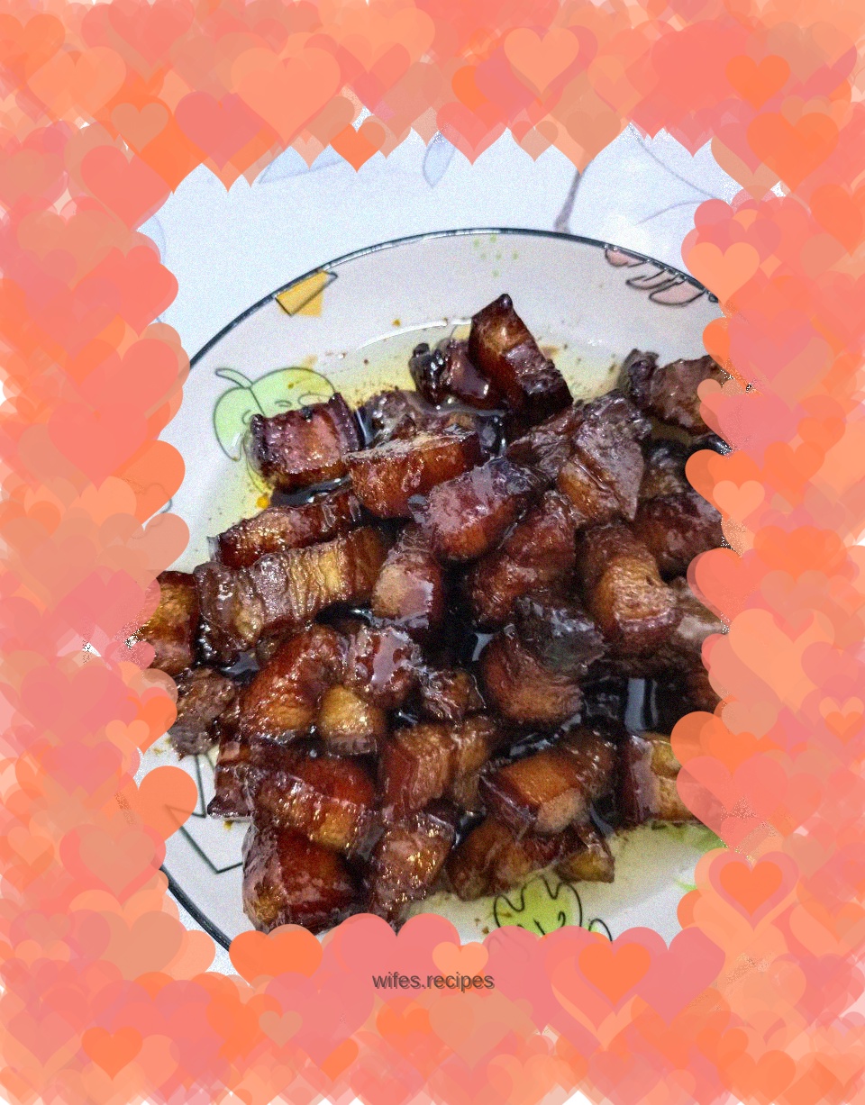 Stir-fried braised pork with sugar