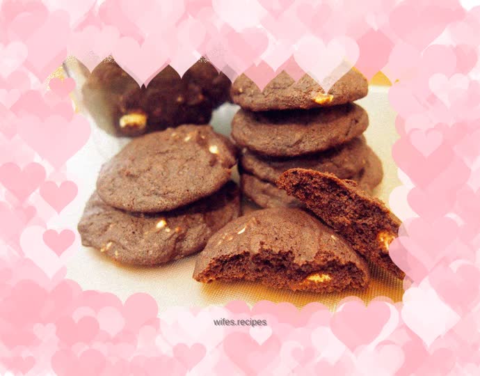 Triple Chocolate Soft Cookies