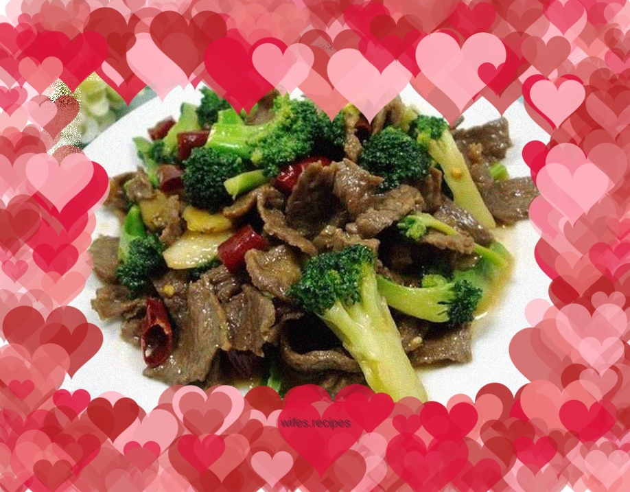 Stir-fried beef with broccoli