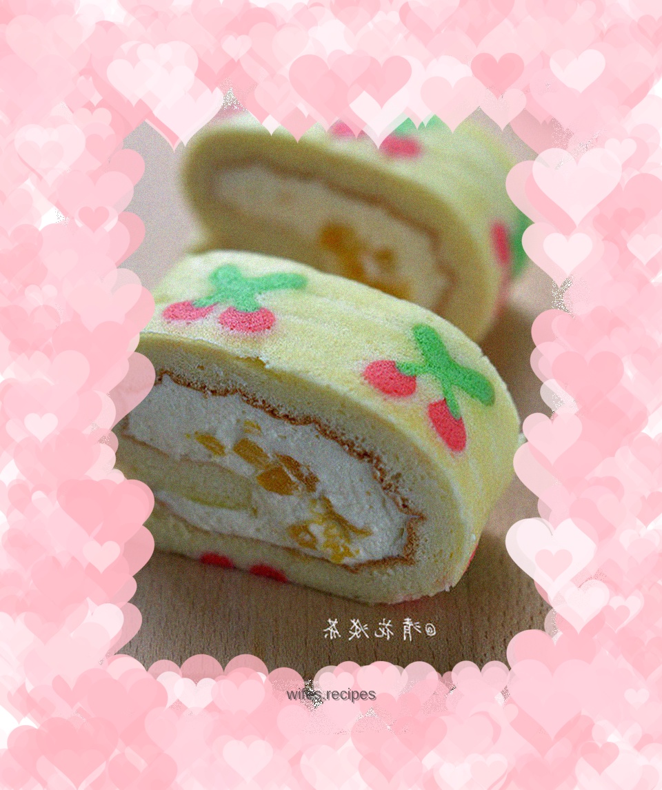 Beautiful and delicious cake roll