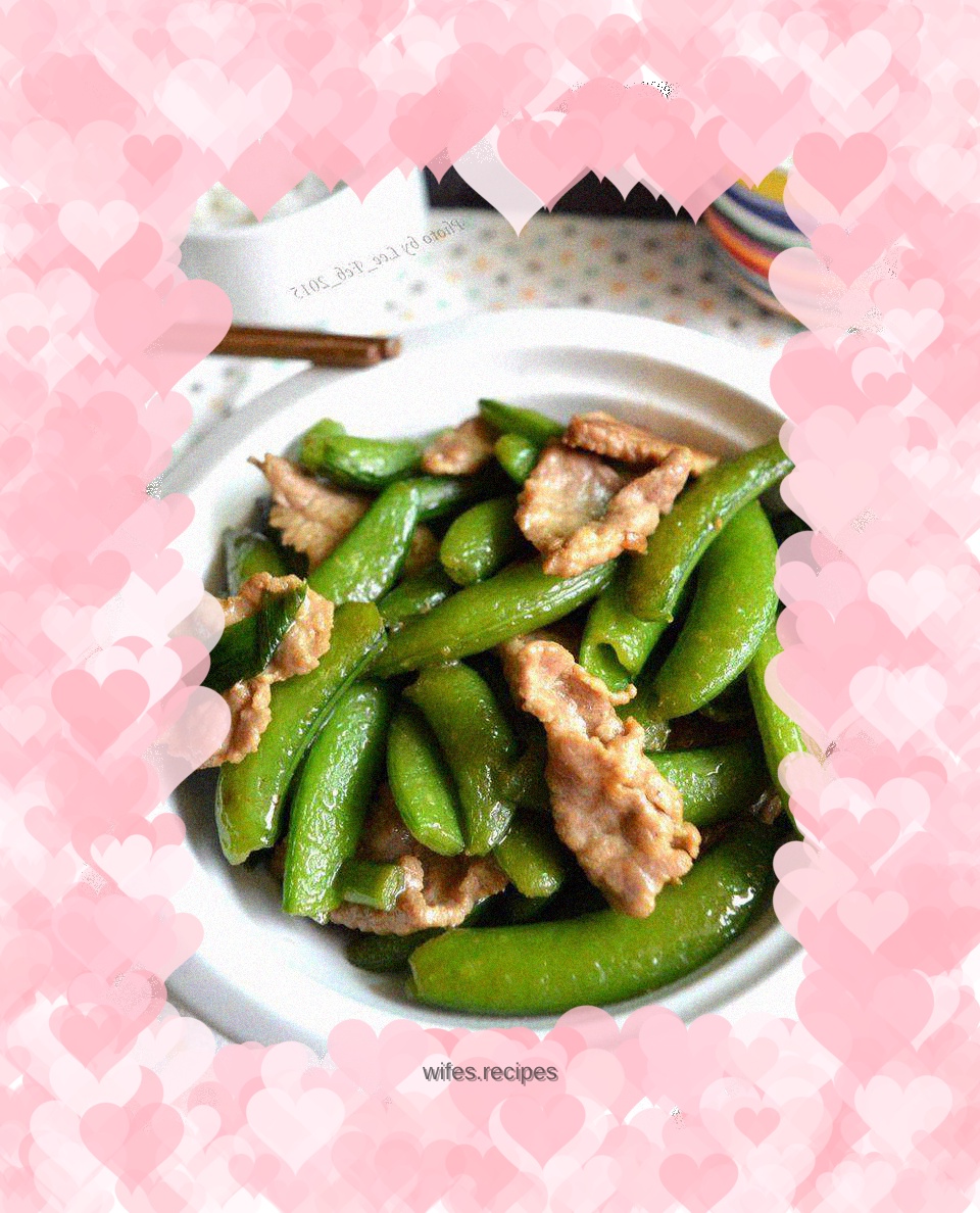 Stir-fried pork slices with sweet beans
