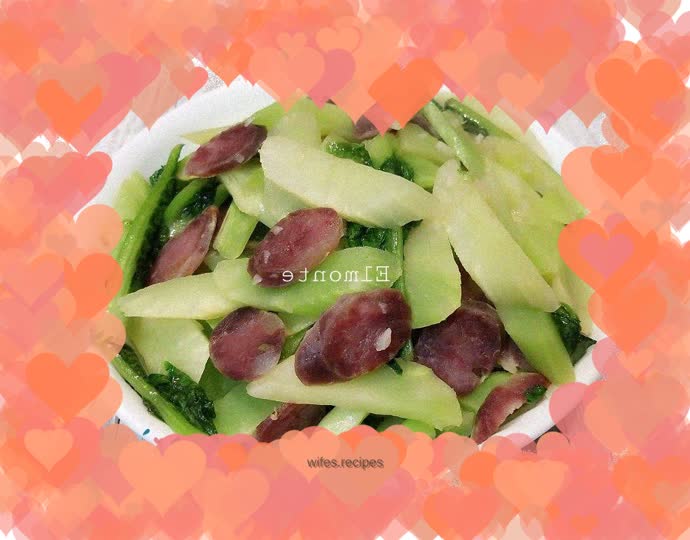 Stir-fried Sausage and Lettuce