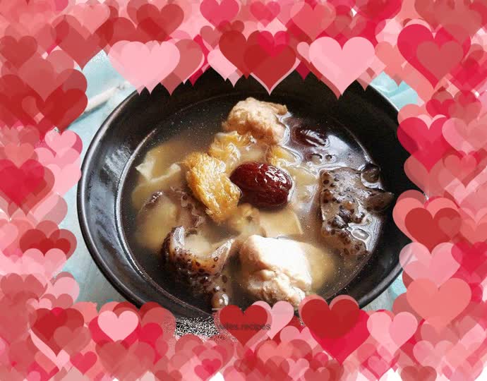 Hericium seafood soup