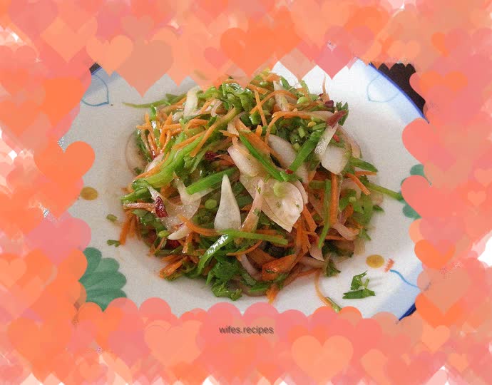 Cold Carrots, Onions and Snow Peas