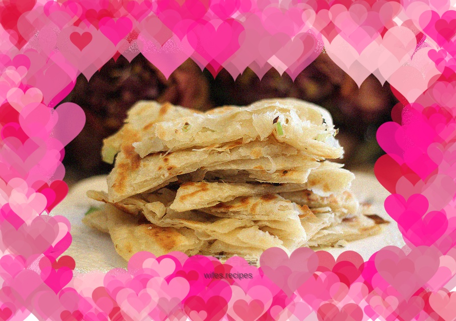 Thousand layer scallion pancake