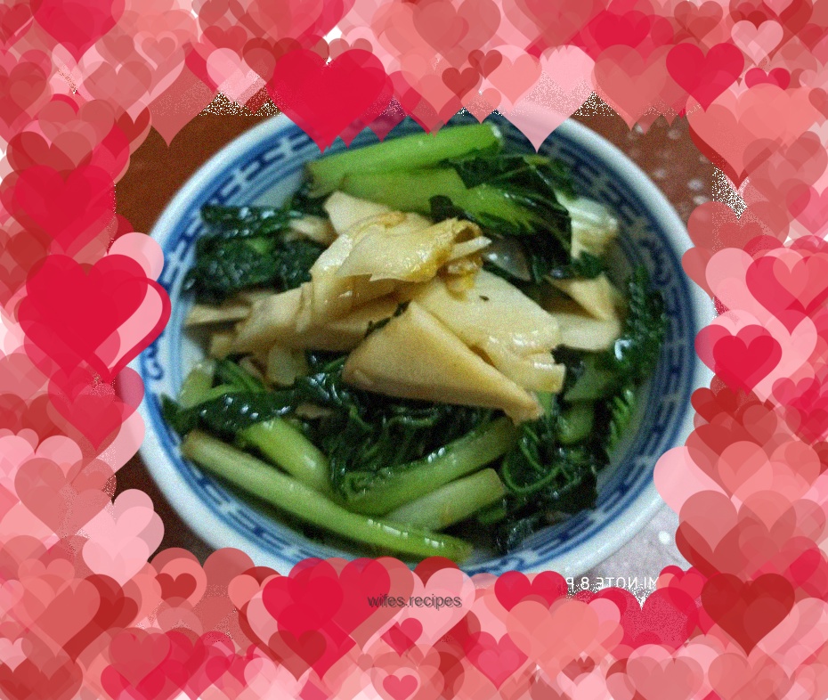 Stir-fried winter bamboo shoots and vegetables