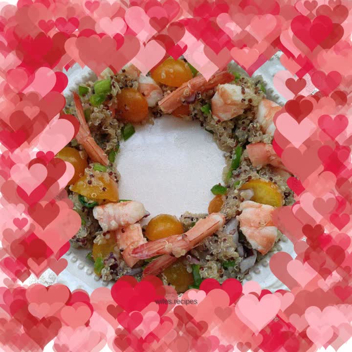 Shrimp and Quinoa Wreath Rice Balls
