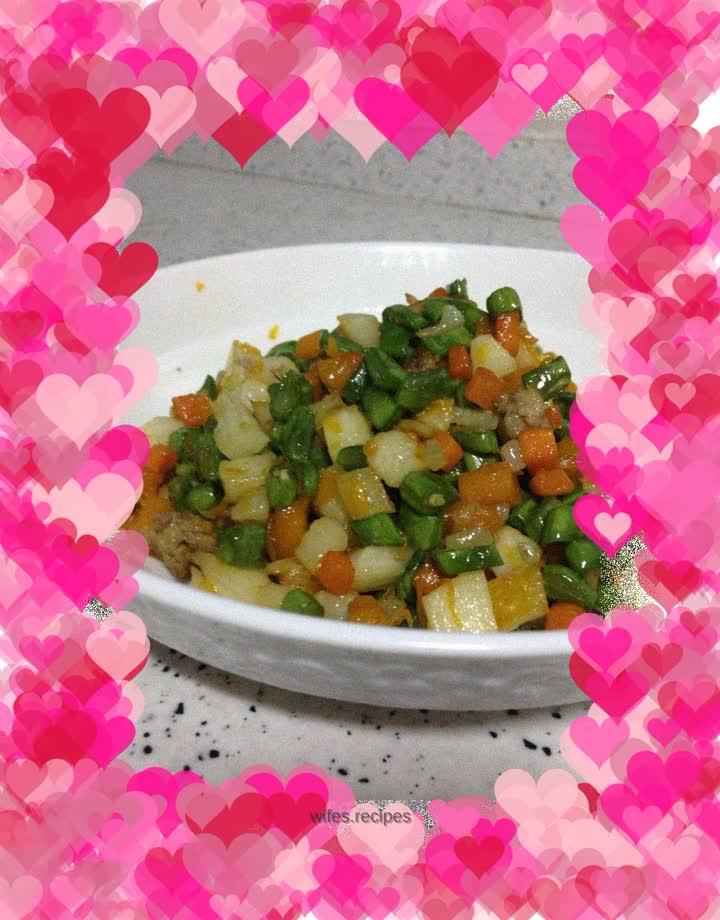 Five diced vegetables