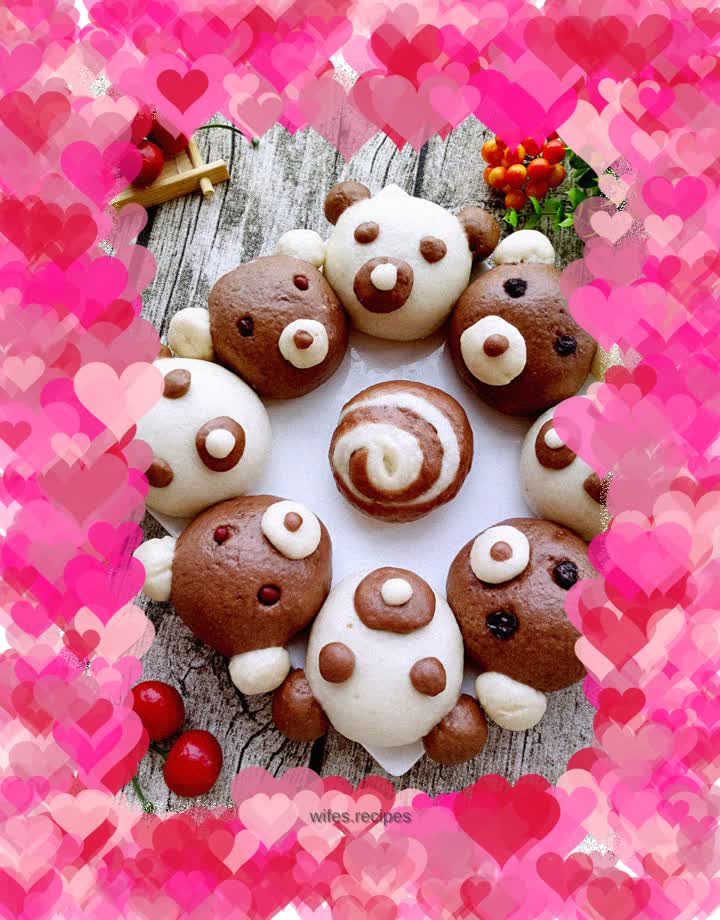 Little bear bean paste bun