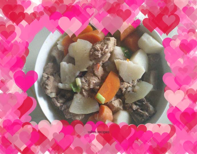 Braised pork ribs with yam