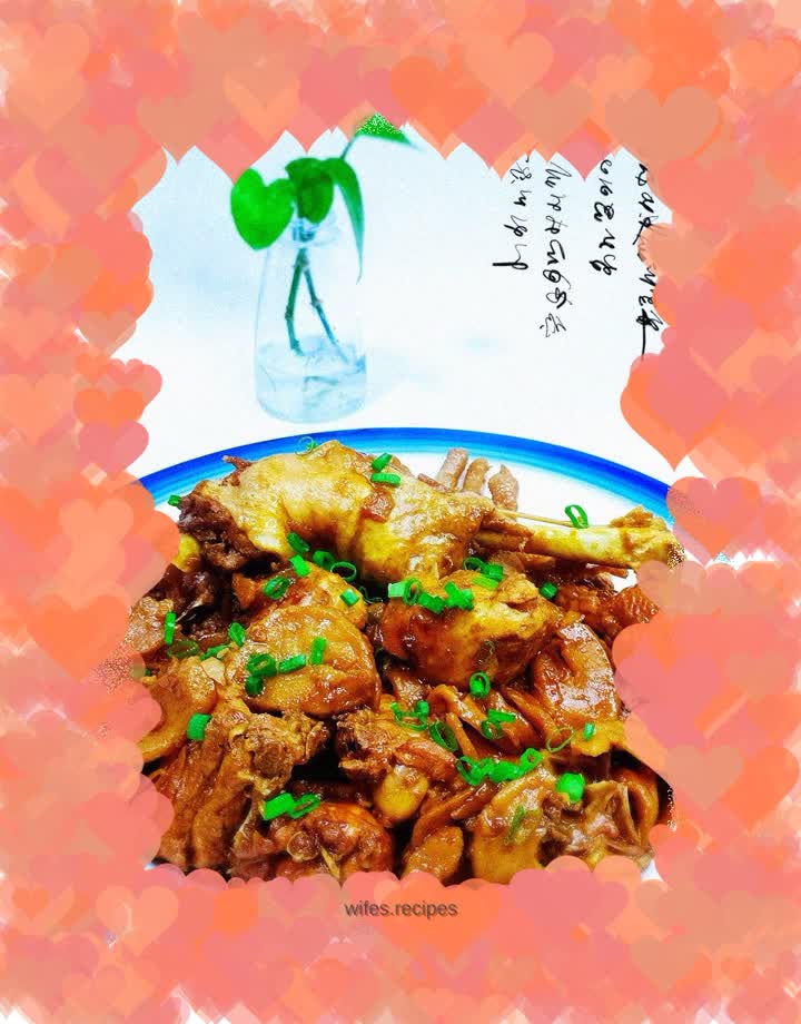 Braised chicken with dried potatoes