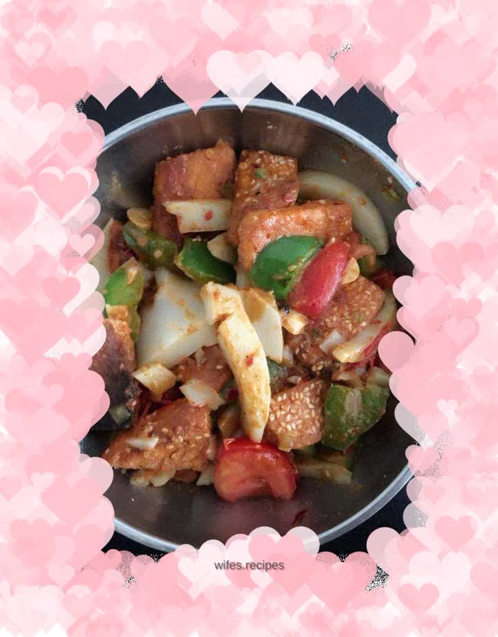 Sesame pancake stir-fried bowl dumplings