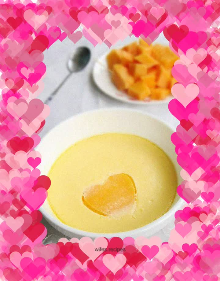 Papaya milk steamed egg