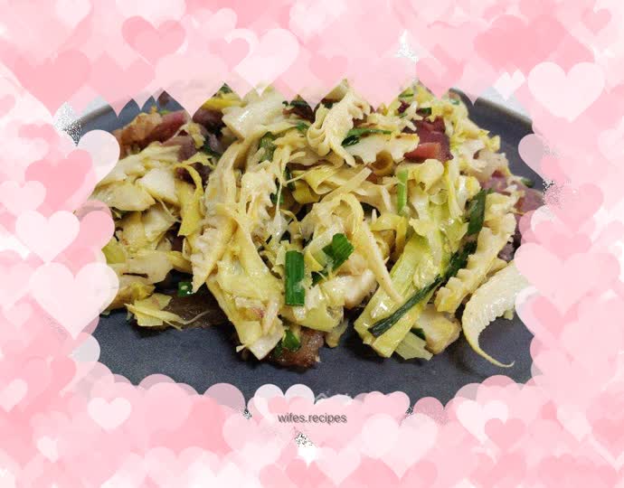 Stir-fried Bamboo Shoots with Bacon