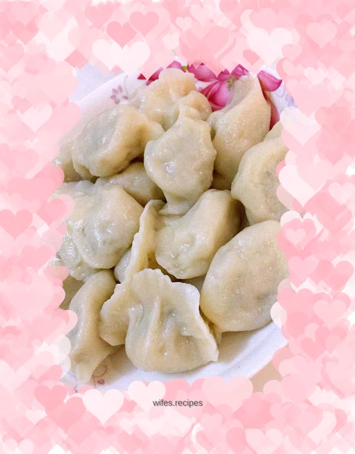 Pork and three fresh dumplings