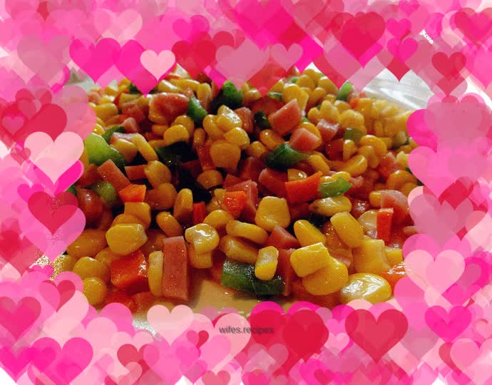 Sweet Ham and Corn Kernels