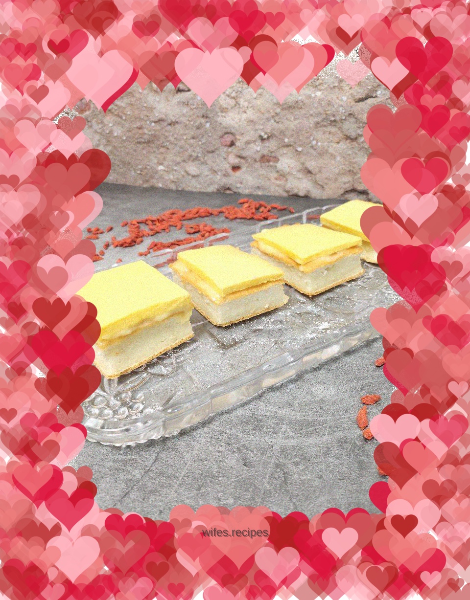 Salad layered soy milk cake