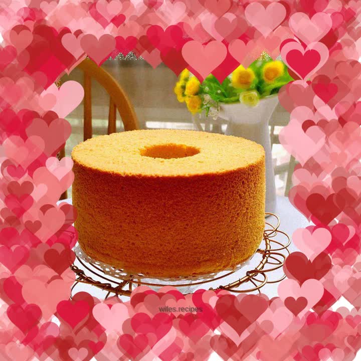 Pumpkin chiffon cake (low sugar and oil)