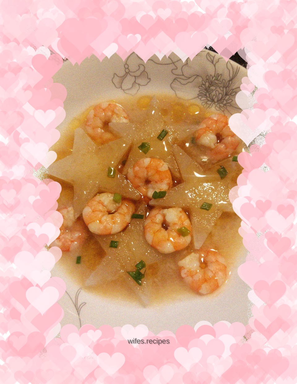 Steamed radish and shrimp